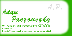 adam paczovszky business card